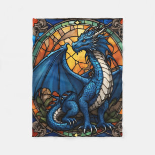 2024 Year of Blue Dragon Fleece Blanket