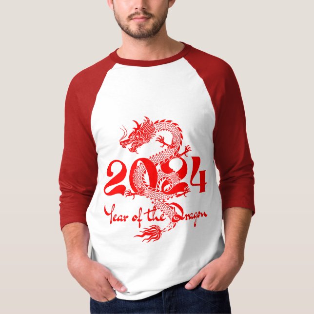 2024 Year of the Dragon Chinese New Year T-Shirt (Front)