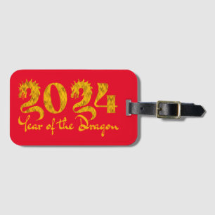 2024 YEAR OF THE DRAGON GOLD LUGGAGE TAG