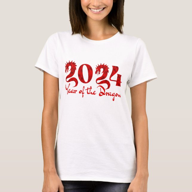 2024 YEAR OF THE DRAGON RED T-Shirt (Front)