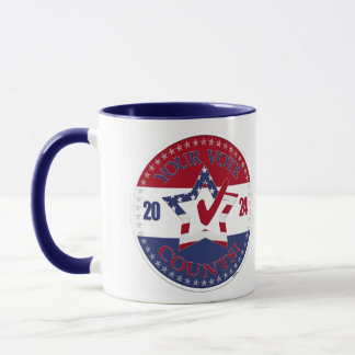 2024 Your Vote Counts Star Check Mark Mug