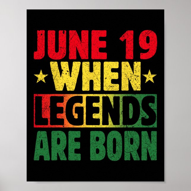 2025 19th Of June Birthday - June 19 Juneteenth Bi Poster (Front)