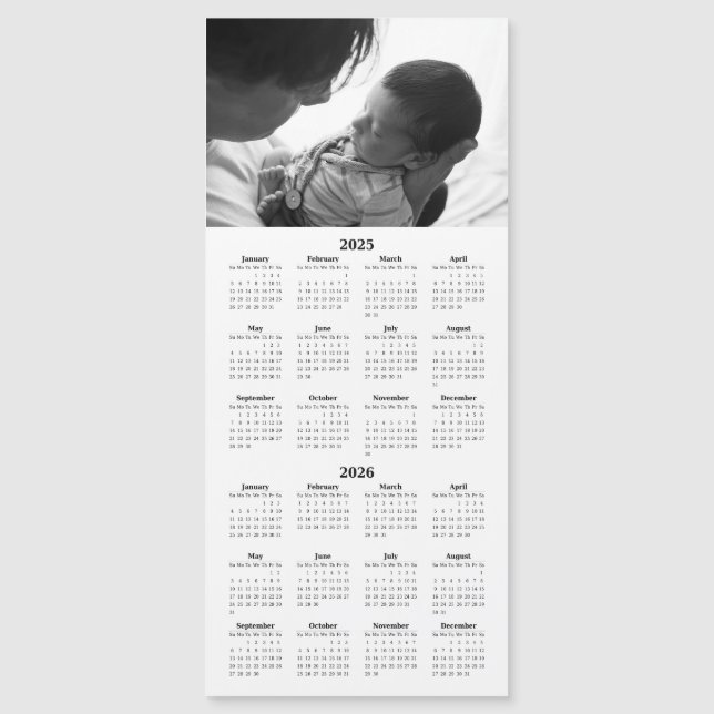 2025–2026 Two-Year Photo Calendar Magnet (Front)