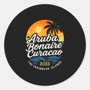 2025 Abc Islands Aru Bonaire Curacao Cruise Vacati Classic Round Sticker