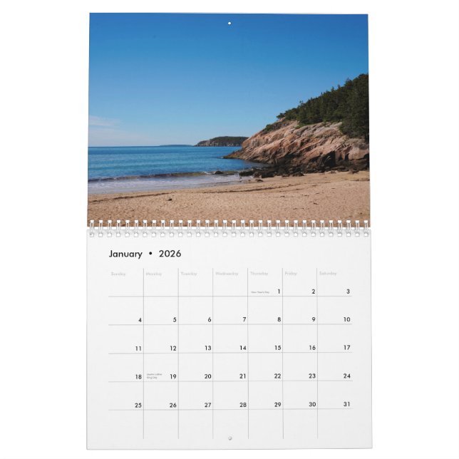 2025 Acadia National Park Family Calendar (Jan 2026)