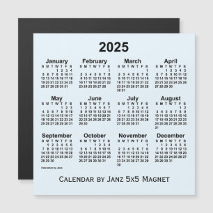 2025 Alice Blue Calendar by Janz 5x5 Magnet