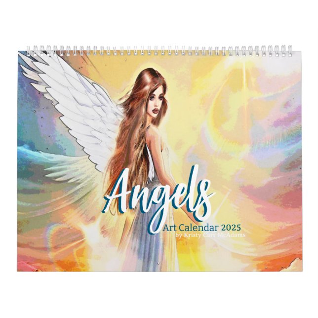2025 Angel Art Fantasy Guardian Angels by McAdams Calendar (Cover)