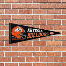 2025 Artesia Bulldogs State Champs Pennant Flag