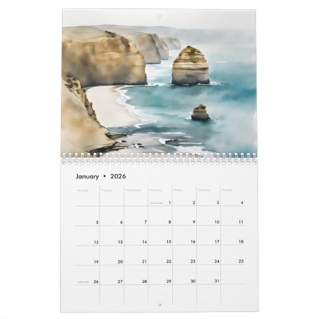 2025 Australian Landscape Calendar (Jan 2026)