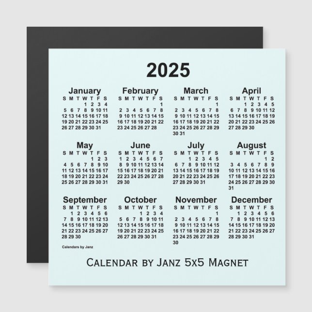 2025 Azure Calendar by Janz 5x5 Magnet (Front/Back)