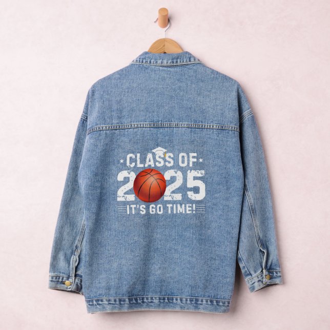 2025 Basketball Player -class of 2025- Graduation Denim Jacket (Hangar)