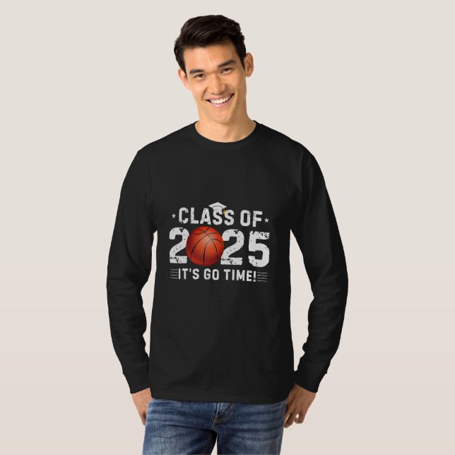 2025 Basketball Player -class of 2025- Graduation T-Shirt (Front Full)
