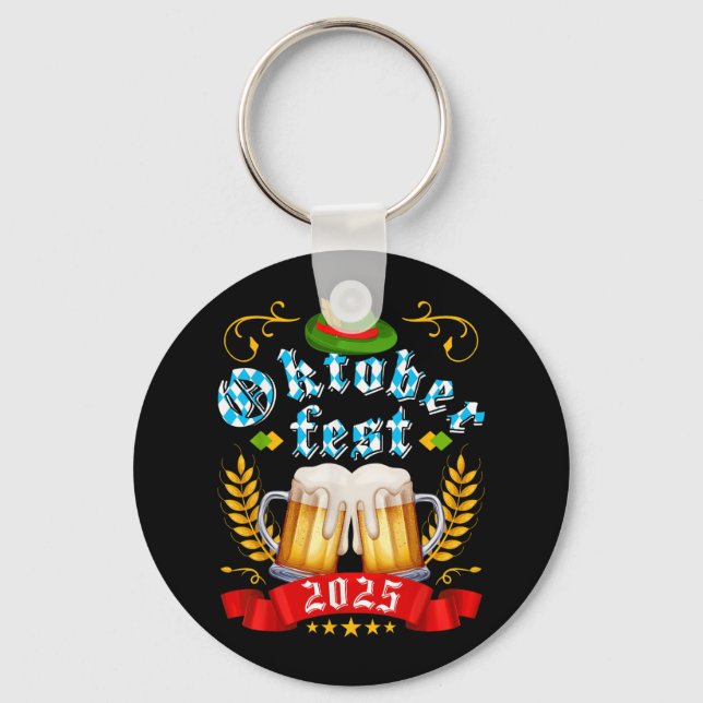 2025 Beer Gl Alpine Hat Germany Beer Festival  Key Ring (Front)