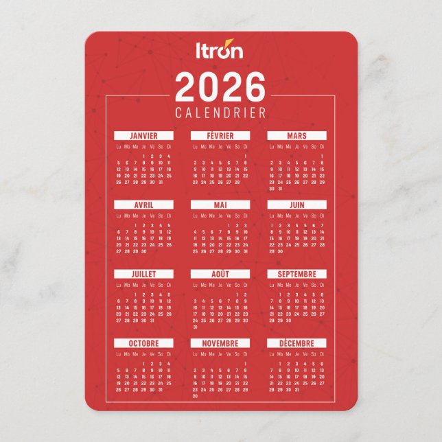 2025 Blue Calendar Enclosure Card (Front)