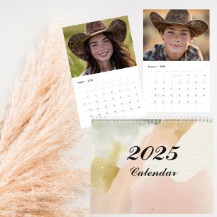 2025 Boho Customisable 12-month Photo Calendar