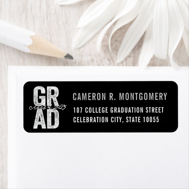 2025 Bold GRAD Grey Typography Graduation Address (Insitu)
