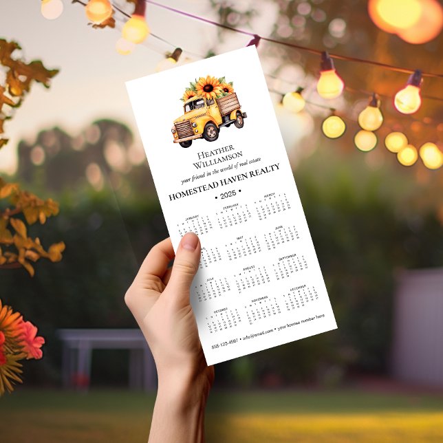 2025 Business Magnetic Calendar - Sunflower Truck (Creator Uploaded)