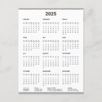 2025 Calendar Business Logo Modern Minimalist