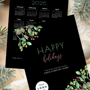 2025 calendar business QR promotional holiday card