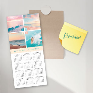2025 Calendar Colour Blocks 4 Photo Magnetic Card