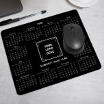 2025 CALENDAR CORPORATE BUSINESS LOGO BLACK MOUSE PAD<br><div class="desc">Design your own custom 2025 calendar mouse pad featuring your company logo. It's a perfect promotional giveaway or corporate gift for clients, vendors, employees, and other valued individuals. The calendar is elegantly displayed with a sophisticated serif font, ensuring clarity and professionalism, while the layout keeps all 12 months visible at...</div>