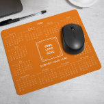 2025 CALENDAR CORPORATE BUSINESS LOGO ORANGE MOUSE PAD<br><div class="desc">Design your own custom 2025 calendar mouse pad featuring your company logo. It's a perfect promotional giveaway or corporate gift for clients, vendors, employees, and other valued individuals. The calendar is elegantly displayed with a sophisticated serif font, ensuring clarity and professionalism, while the layout keeps all 12 months visible at...</div>