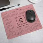 2025 CALENDAR CORPORATE BUSINESS LOGO PINK MOUSE PAD<br><div class="desc">Design your own custom 2025 calendar mouse pad featuring your company logo. It's a perfect promotional giveaway or corporate gift for clients, vendors, employees, and other valued individuals. The calendar is elegantly displayed with a sophisticated serif font, ensuring clarity and professionalism, while the layout keeps all 12 months visible at...</div>