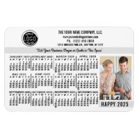 2025 Calendar Custom Business Logo Name Photo Whit