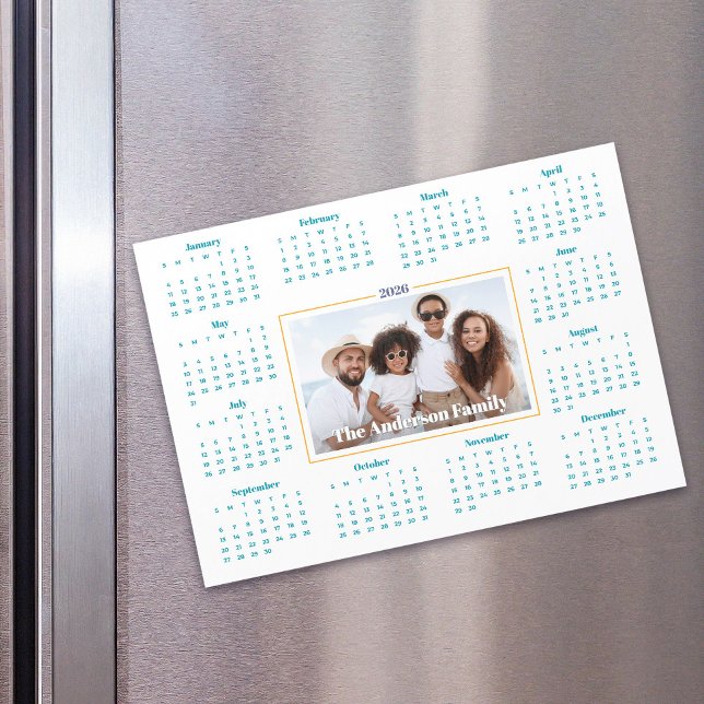 2025 Calendar Custom Photo Family Keepsake Magnet (Creator Uploaded)