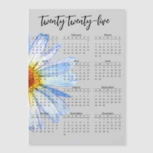 2025 Calendar Daisy Yearly  Script