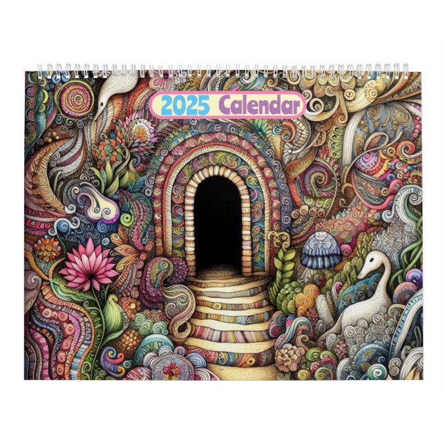 2025 Calendar Doodle Caves Art Calendar (Cover)