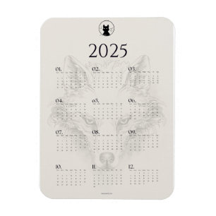 2025 Calendar Fridge Magnet