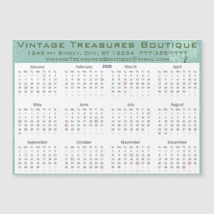 2025 Calendar Mint Green Heart Leaf Tree