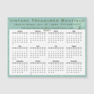 2025 Calendar Mint Green Heart Leaf Tree