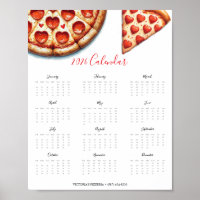 2025 Calendar Pizza Lover or Small Business Promo
