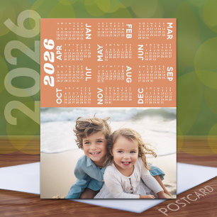 2025 Calendar - vertical photo subject bottom Postcard