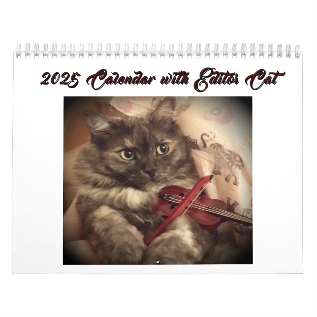 2025 Calendar with Editor Cat by RoseWrites (Cover)