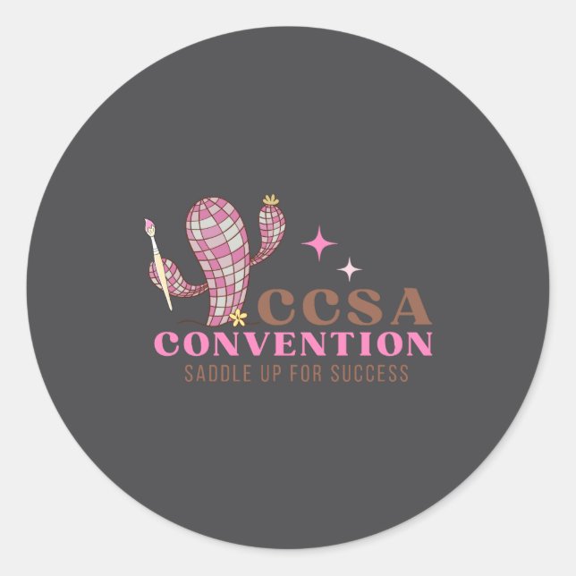 2025 Ccsa Convention _1  Classic Round Sticker (Front)