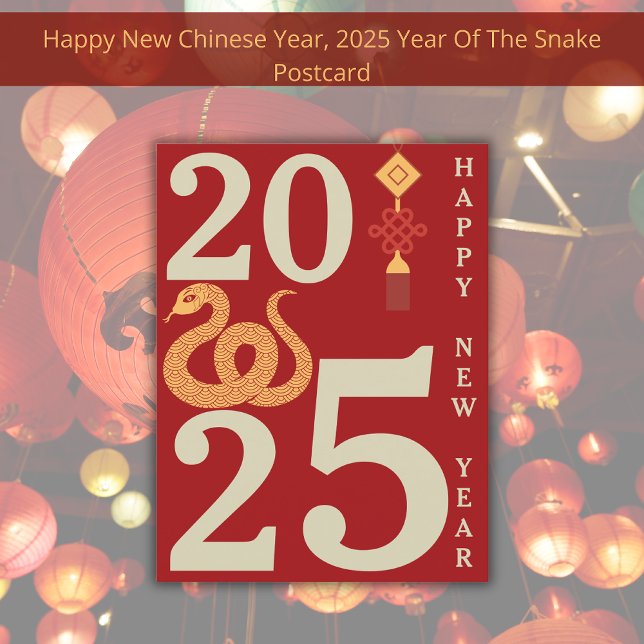 2025 Chinese New Year Of The Snake Red Postcard (Creator Uploaded)