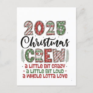 2025 Christmas Crew Family Matching Outfit Xmas  Invitation Postcard
