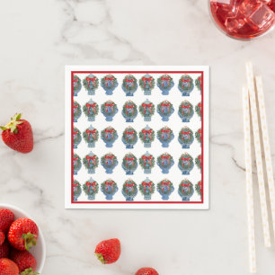 2025 Christmas Ginger Jars Jar Wreath Napkin