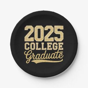 2025 College Graduate Graduation Senior School Paper Plate