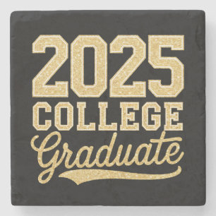 2025 College Graduate Graduation Senior School Stone Coaster
