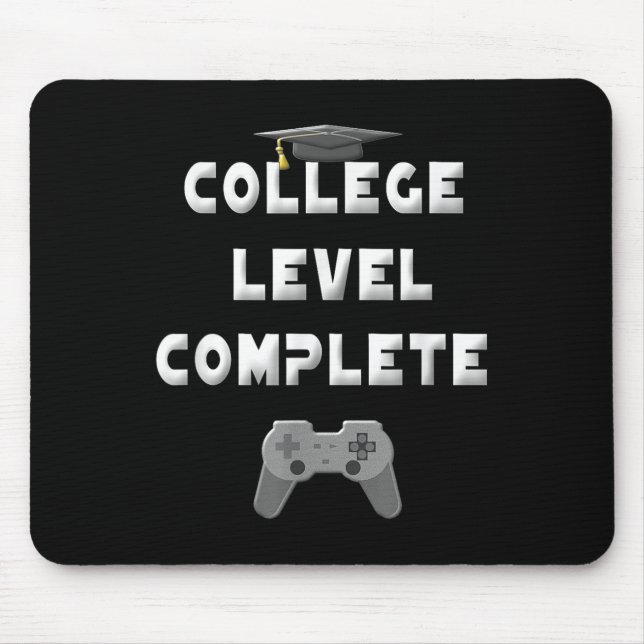 2025 College Level Complete Funny Video Gamer Grad Mouse Pad (Front)
