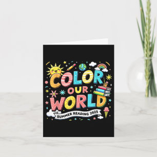 2025 Colour Our World Book Summer Reading Program Card