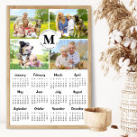 2025 Custom Photo Collage Monogram Family Calendar Poster<br><div class="desc">Introducing the 2025 Family Monogram Calendar Poster – a perfect blend of style, personalisation, and functionality for your home! This beautiful wall calendar is designed to keep your family organised while adding a personal touch to your decor. Featuring four stunning photos, you can showcase your cherished family moments with kids,...</div>