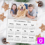 2025 Custom Photo & Family Name Calendar Card<br><div class="desc">2025 Yearly Calendar Photo Magnet Cards - Send New Year Greetings or include in your Christmas cards, these 5x7 photo calendar cards are perfect as Christmas and New Year cards to family and friends. Perfect to highlight or circle special family dates, anniversaries, birthdays, and reunions. Personalise these full year photo...</div>