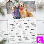 2025 Custom Photo Pet Puppy Dog Calendar Magnet<br><div class="desc">2025 Yearly Calendar Photo Magnetic Cards - Send New Year Greetings or include in your Christmas cards, these 5x7 photo calendar cards are perfect as Christmas and New Year cards to family and friends. Perfect to highlight or circle special family dates, anniversaries, birthdays, and reunions. Personalise these full year photo...</div>