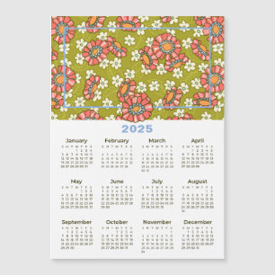 2025 Custom Photo Retro Floral Calendar