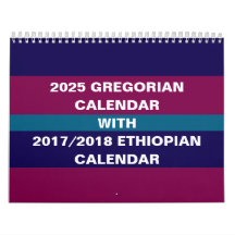 2025 Ethiopian & Gregorian Calendar Choose Country